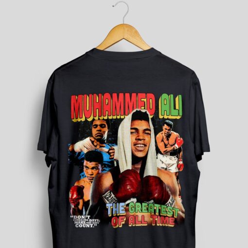 Muhammed Ali Front and Back Shirt Throwback Tee, T-shirt | Rap tee