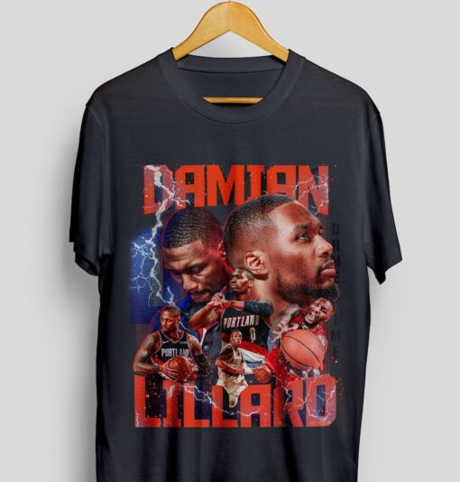 Damian Lillard Trailblazers Shirt, Vintage, tee, NBA Basketball, Fans