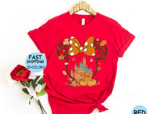 Fall Minnie Ear Tee, Fall Mickey Ear, Disney Fall Couple Tee