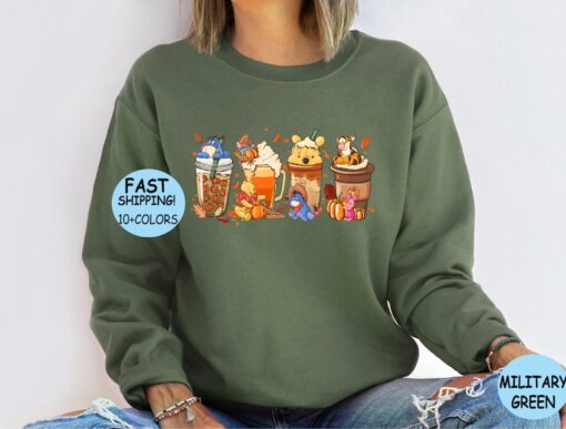 Disney Winnie The Pooh Coffee Latte Shirt Sweatshirt Hoodie