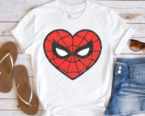 Marvel Amazing Spider-Man Heart Funny Retro 90s Shirt, MCU Fans Gift