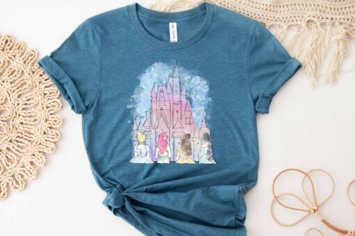 Disney Princess Shirt, Watercolor Castle Disney Tee, Disney Girls Trip