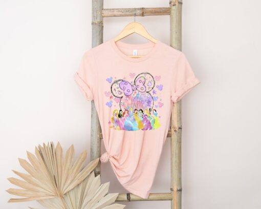 Princess Watercolor T-shirt, Disney Castle shirt