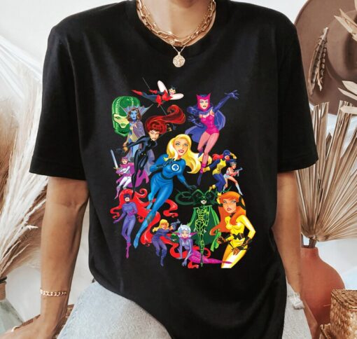 Women of Marvel Female Super Heroes T-Shirt