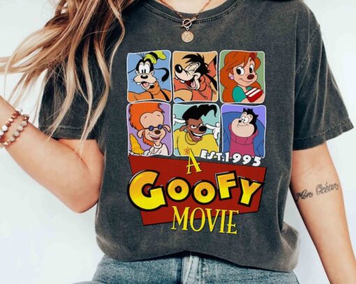 Disney A Goofy Movie Est 1995 Characters Group Shot Retro Shirt