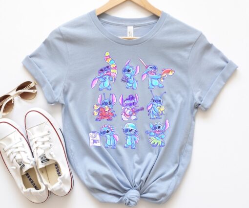 Disney Stitch Shirt, Disney Figures Shirt, Summer Mode Shirt