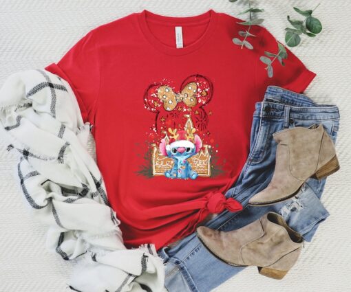Stitch Gingerbread Shirt, Stitch Disney Castle Shirt