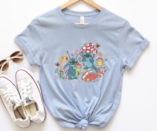 Stitch Shirt, Disney Cottagecore Shirt, Disney Mushroom Shirt