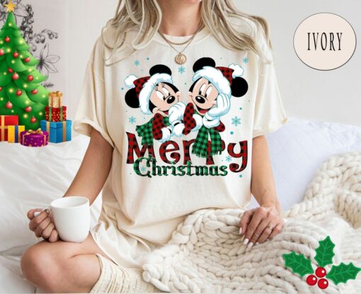 Comfort Colors® Minnie Mickey Merry Christmas Shirt