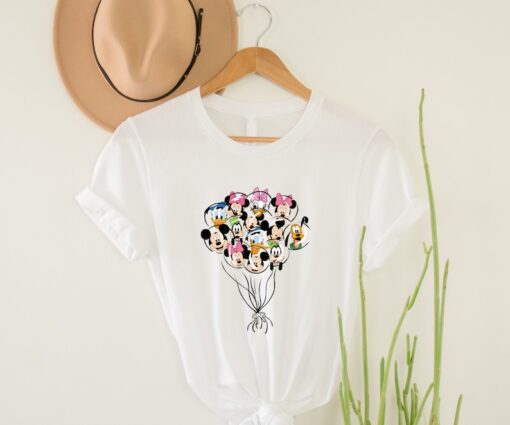 Mickey and Friends Ears Shirt, Disney Balloon Shirt, Mickey Ears Shirt