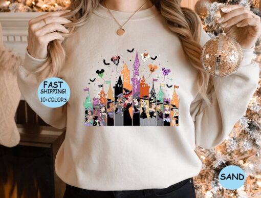 Disney Princess Halloween Castle Sweatshirt, Halloween Princess shirt