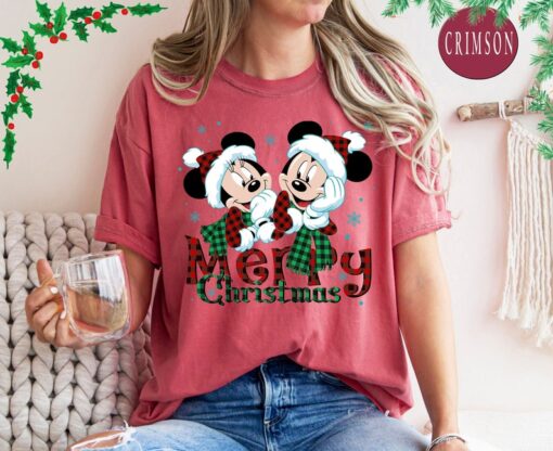 Comfort Colors® Minnie Mickey Merry Christmas Shirt