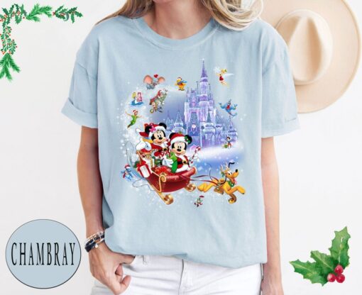 Comfort Colors® Minnie Mickey and Pluto's Sleigh Rides Disney Shirt