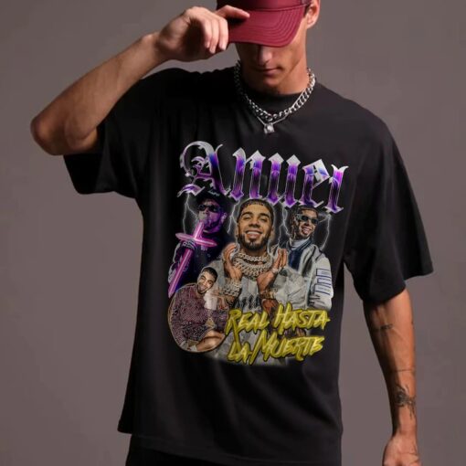 Anuel AA Vintage look Shirt, Retro Oversized Cute Fan Gift