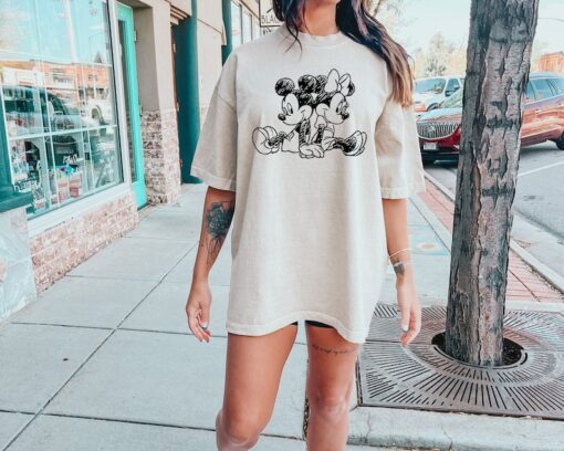 Comfort Colors® Vintage Mickey Sketch Tee, Mickey and Minnie