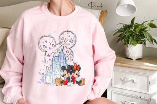 Mickey & Minnie Castle Hoodie Shirt, Disney Sweatshirt