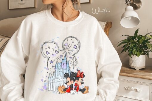 Mickey & Minnie Castle Hoodie Shirt, Disney Sweatshirt