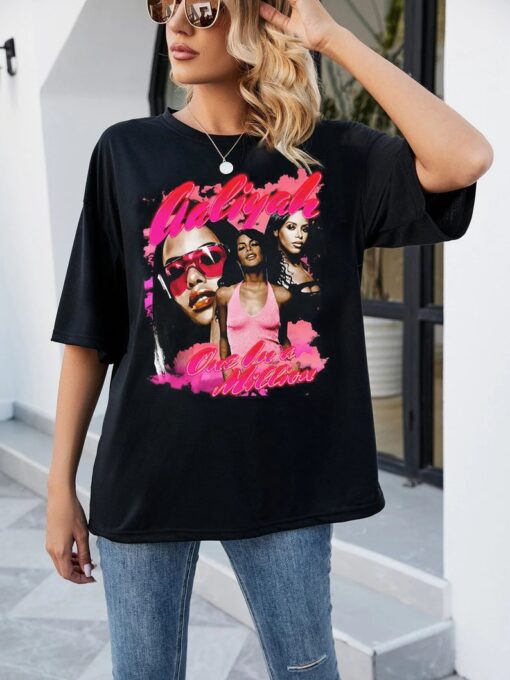 Vintage Aaliyah Unisex Shirt Rap Hip Hop Shirt, Aaliyah Rap Shirt
