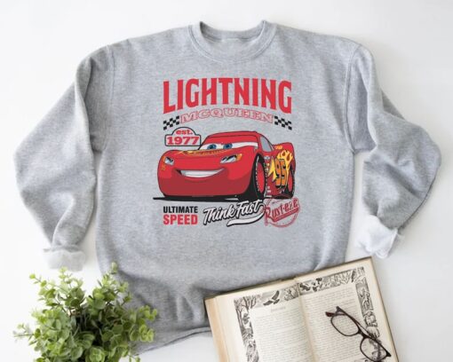 Retro Lightning McQueen Sweatshirt, Pixar Cars Movie Shirt