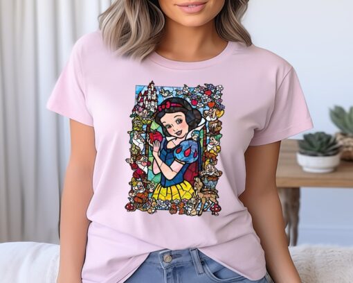 Vintage Snow White Stained Glass Shirt, Snow White Shirt