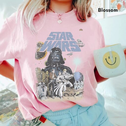 Vintage Star Wars Comfort Colors Shirt, Disney Galaxys Edge Shirt