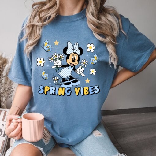 Comfort Colors® Spring Vibes T-Shirt, Disney Floral Shirt