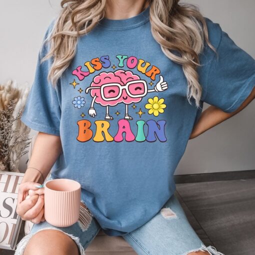 Comfort Colors® Kiss Your Brain Shirt, Biology Teacher Shirt