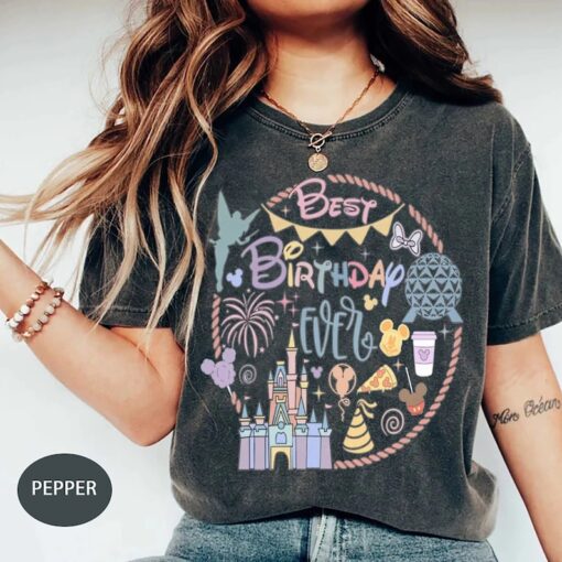 Best Birthday Ever Comfort Colors Shirt, Disney Castle Shirt