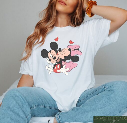 Mickey and Minnie Kissing Shirt, Disney Love Sweatshirt