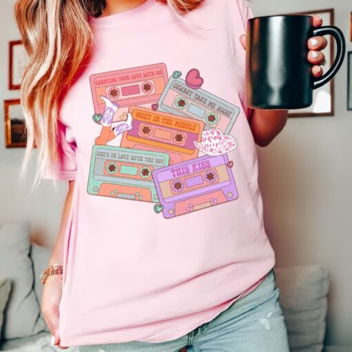 Comfort Colors® Valentines Cassettes T-Shirt, Valentines Day T-Shirt