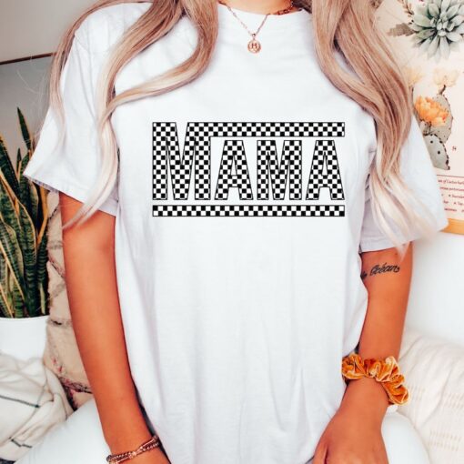 Comfort Colors® Checkered Mama Shirt, Mothers Day Shirt, Gift For Mama