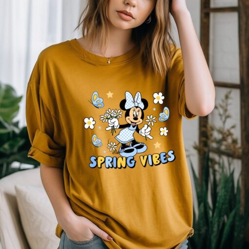 Comfort Colors® Spring Vibes T-Shirt, Disney Floral Shirt