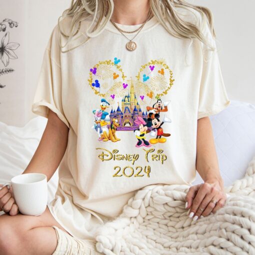 Comfort Colors® Disney Trip 2024 Shirt, Watercolor Castle Tee