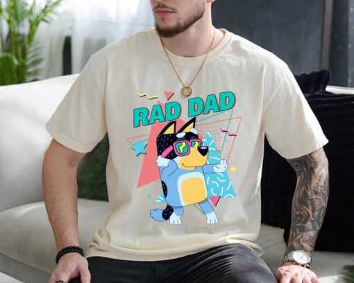 Rad Dad Mom Bluey Shirt, Retro Bluey Cool Dad Shirt