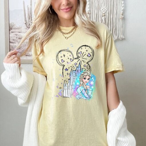 Comfort Colors® Disney Castle Princess Elsa Shirt, Princess Elsa Shirt