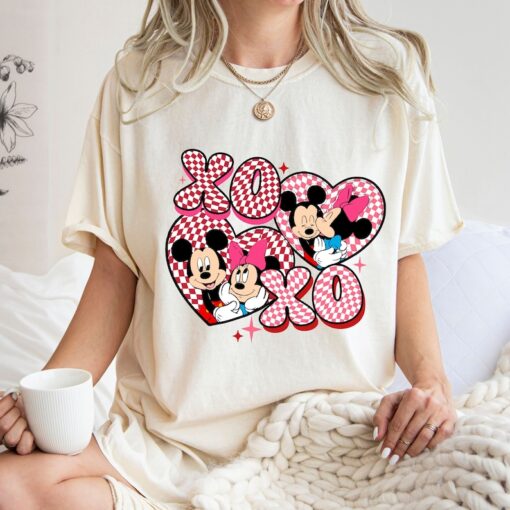 Comfort Colors® Mickey and Minnie Love Shirt, Xo Xo Shirt, Heart Shirt