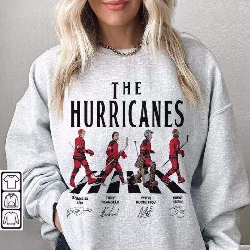 Hurricanes Walking Abbey Road Signatures Ice Hockey Shirt