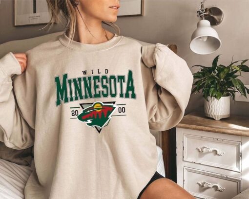 Vintage 90s Minnesota Wild Sweatshirt,Minnesota Hockey Tee