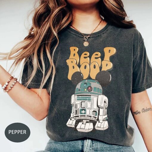 Comfort Color Retro R2D2 Star Wars Shirt, Beep Boop Star Wars Shirt