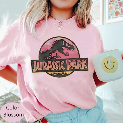 Comfort Color Vintage Jurassic Park Shirt, Jurassic Park Logo Shirt