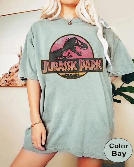 Comfort Color Vintage Jurassic Park Shirt, Jurassic Park Logo Shirt