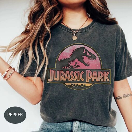 Comfort Color Vintage Jurassic Park Shirt, Jurassic Park Logo Shirt