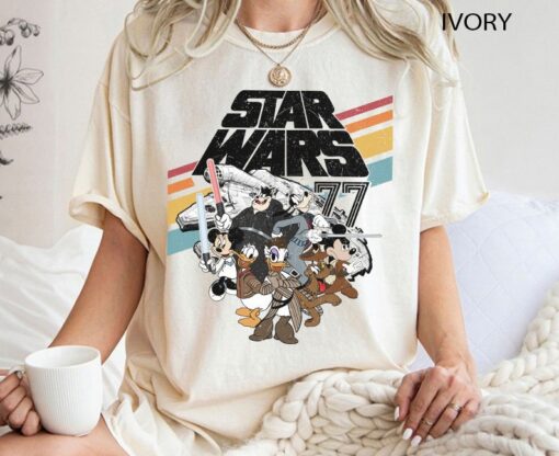 Vintage Disney Star Wars Shirt, Mickey And Friends Shirt, Mickey Shirt