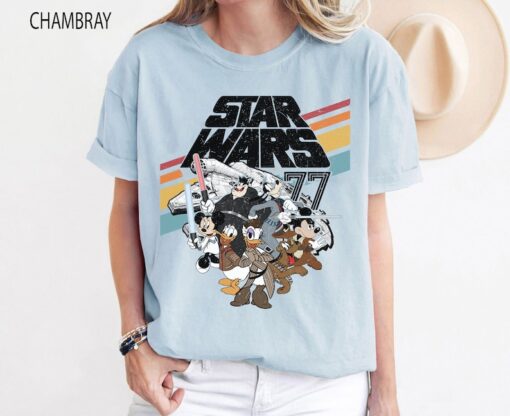 Vintage Disney Star Wars Shirt, Mickey And Friends Shirt, Mickey Shirt