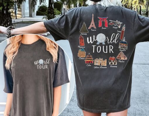 Vintage Disney Epcot World Tour Shirt, Epcot Traveler Shirt