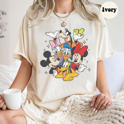 Retro Mickey And Friends Comfort Colors Shirts, Disney Kids Shirt