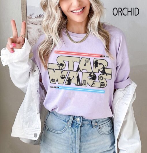 Retro Star Wars Comfort Colors Shirt, Disney Star Wars Shirt