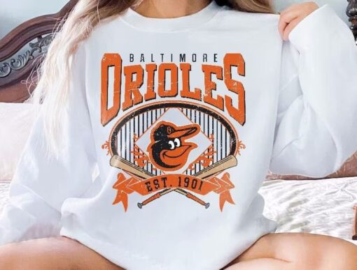 Baltimore Baseball Sweatshirt/ Vintage Style Baltimore Baseball
