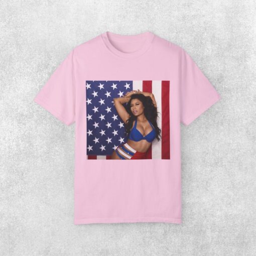 Nicki Minaj With American Flag Iconic Logo Tee | Hip-Hop Shirt