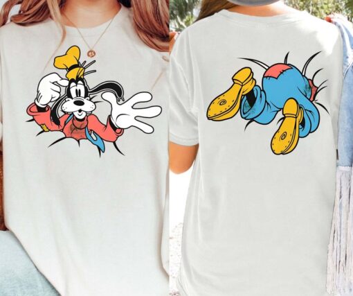 Funny Disney Goofy Portrait 2-Sided Shirt